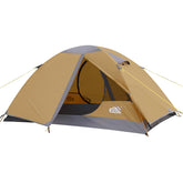 Camppal 2-person tent setup demonstrates quick, tool-free assembly for duo adventures.