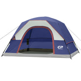 CAMPROS CP 4-person tent exterior shows dome form ready for quick setup during family trips