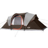 CAMPROS CP 10-person camping tent with spacious floor plan for families.