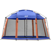 CAMPROS CP Screen House 13x13 setup on patio for shade and gatherings