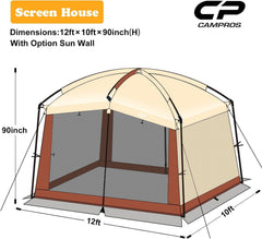 CAMPROS CP screen house quick assembly demonstrates fast setup for outdoor use