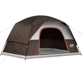 CAMPROS CP 6-person front view highlights spacious headroom for comfortable camping