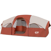 CAMPROS CP 8-person tent front view showing spacious living area for family camping