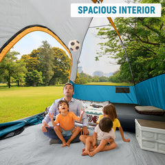 CAMPROS CP tent setup in five minutes with two people for quick shelter.
