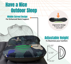 CAMPWAY Ultralight Pillow camouflage compact pack for travel gear.