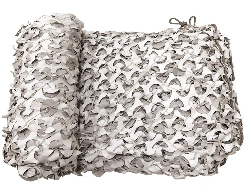 CamoSystems Premium Series camouflage net large snow-white mesh for rugged concealment outdoors
