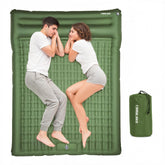 CAMULAND double camping sleeping pad inflated setup shows roomy two-person space for comfortable rest