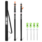 CAMULAND tarp pole extend-retract demonstrates telescoping range for versatile shelter setups