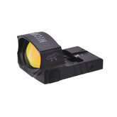 Canik Mecanik MO2 red-dot closeup demonstrates improved target accuracy in varying light.