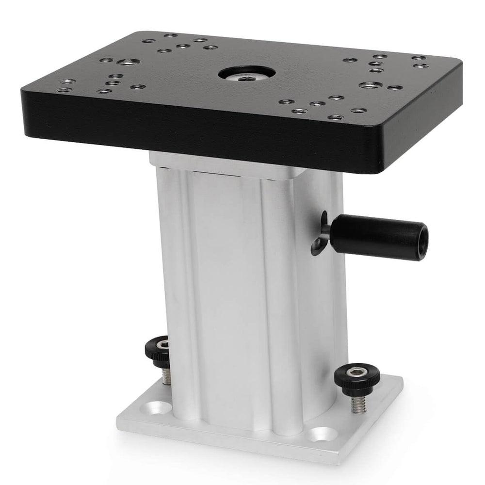 Cannon 6-inch swivel-base pedestal, top view, flexible 360-degree trolling