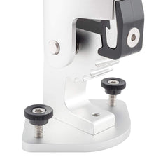 Cannon ratcheting system for smooth vertical position and storage.