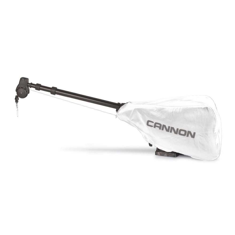 Cannon Downrigger Cover with protective material guards electronics in all weather conditions.