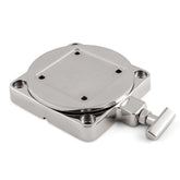 Cannon low-profile swivel downrigger base on a boat demonstrates compact, secure mounting.