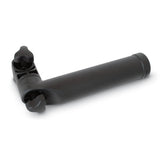 Cannon rail mount adapter on boat rails enables secure rod mounting.