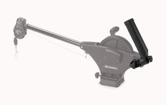 Cannon rear-mount rod holder in use keeps lines clear.