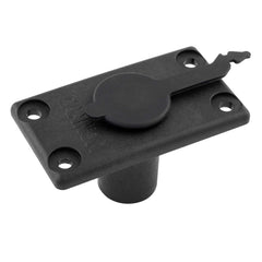 Cannon three-position rod holder flush-mount on a boat deck for a clean, streamlined setup