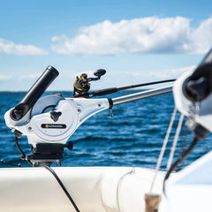 Cannon three-position rod holder installed for versatile angle control.