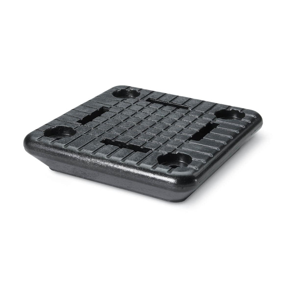 Cannon Uni-Troll mounting base in black composite, rugged and durable for secure downrigger setup.