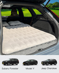 Canodoky SUV air mattress headboard extended shows adaptive length.