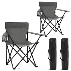 Canpsky 2 pack portable camping chair front view for outdoor comfort