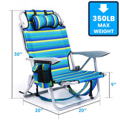 Canpsky beach chair with five positions for versatile lounging