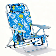 Canpsky portable beach chair front view showcases sturdy frame for all day sand seating