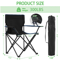 Canpsky two-pack folding chair carry bag exterior shows compact packing for travel.