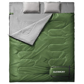 CANWAY double sleeping bag with compression bag for easy packing and travel-ready setup.
