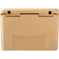 Canyon Outfitter V2 35qt sandstone lid closeup showing sturdy build