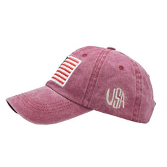 Back view showing adjustable strap on cap