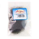Caps Larva Lace Mohair+ Dubbing Black, front view, premium fly tying material