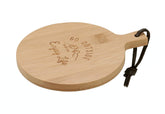 Captain Stag Monte UP-2649 Shera Cup Lid close-up in bamboo, ideal for camping.