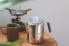 Captain Stag percolator wood-handle detail showing warm, comfortable grip.