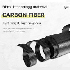 Locking mechanism on carbon fiber trekking poles provides secure length adjustment