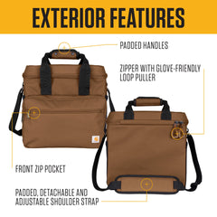 Carhartt Bluestone cooler at the beach highlights weather resistance