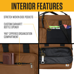Carhartt cooler front zip pocket for small item storage