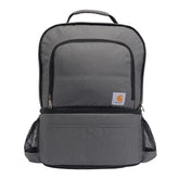 Carhartt Insulated 24-Can Cooler Backpack base keeps drinks cold during outdoor trips.
