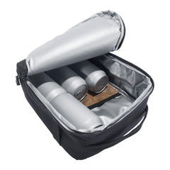 Interior insulated main compartment of Carhartt cooler bag keeps contents cool