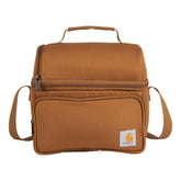 Carhartt lunch box outer shell shows rugged durability for fieldwork and camping.