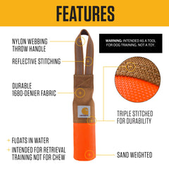 Carhartt Pet Training Tool close-up shows ultra-durable nylon fabric and reinforced stitching.