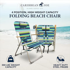 Caribbean Joe chair headrest detail emphasizes neck support during lounging