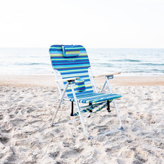 Caribbean Joe chair side view highlights compact, portable design for easy travel