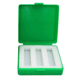 Carlson's choke tube case green front view, durable storage for extended choke tubes