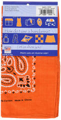 Carolina Fox Outdoor bandanna orange paisley durable fabric suitable for rugged activities