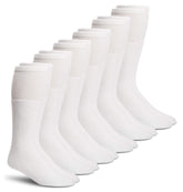 Carolina Ultimate men's sport cushion mid-calf sock in white, six-pack, ideal for workouts