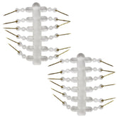 24-piece carp bait spikes with dual barbs for secure bait attachment