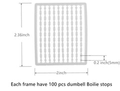 Multi-color Boilie Stops including orange, black and white