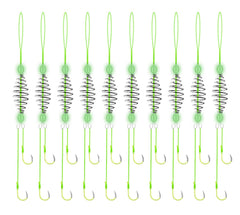 Carp hair rigs with spring feeder bait cage and size 8 hooks