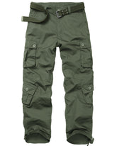 CARPANT Army Green Tactical Cargo Pants front view with 8 pockets and rugged fabric