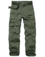 CARPANT Army Green Tactical Cargo Pants front view with 8 pockets and rugged fabric